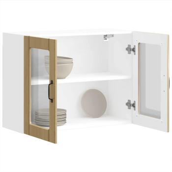 ARDEBO.de - Küchen-Hängeschrank mit Glastür Sonoma-Eiche Holzwerkstoff