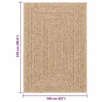 Teppich ZIZUR Beige 120x170 cm Jute-Optik Indoor und Outdoor