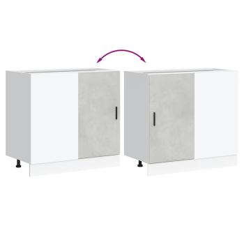 Spülenunterschrank Betongrau Holzwerkstoff