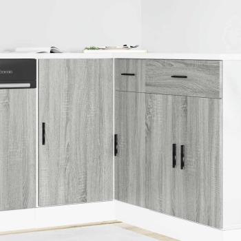 ARDEBO.de - Spülenunterschrank Grau Sonoma Holzwerkstoff