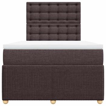 Boxspringbett mit Matratze Dunkelbraun 120x190 cm Stoff
