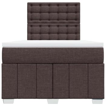 Boxspringbett mit Matratze Dunkelbraun 120x200 cm Stoff