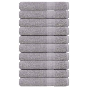 ARDEBO.de - Handtücher 10 Stk. Grau 100x200 cm 360 g/m² 100% Baumwolle