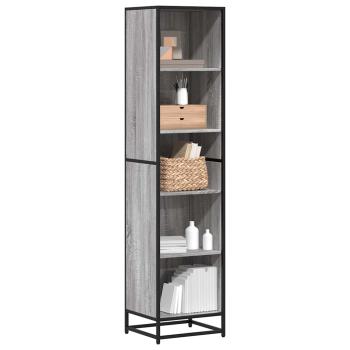 ARDEBO.de - Bücherregal Grau Sonoma 40x35x170,5 cm Holzwerkstoff
