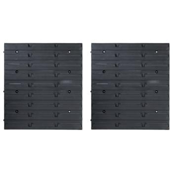 34-tlg. Behälter-Set für Kleinteile mit Wandplatten Rot Schwarz