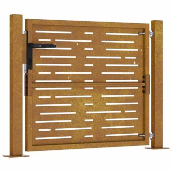 Gartentor 105x105 cm Cortenstahl Quadratisches Design