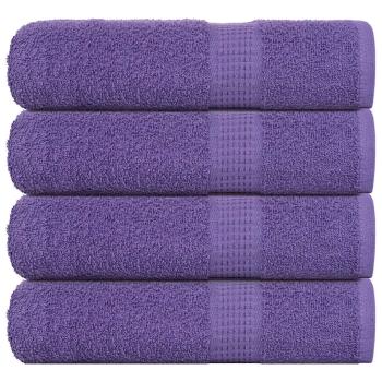 ARDEBO.de - Handtücher 4 Stk. Lila 50x100 cm 360 g/m² 100% Baumwolle
