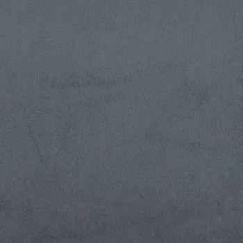 Sessel mit Hocker Dunkelgrau 60 cm Samt