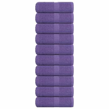 ARDEBO.de - Gästetücher 10 Stk. Lila 30x50 cm 360 g/m² 100% Baumwolle