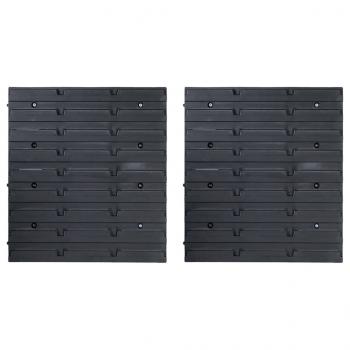 39-tlg. Behälter-Set für Kleinteile mit Wandplatten Rot Schwarz
