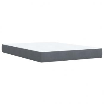 Boxspringbett mit Matratze Dunkelgrau 160x200 cm Samt