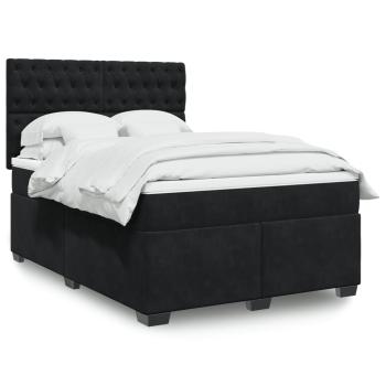 ARDEBO.de - Boxspringbett mit Matratze Schwarz 160x200 cm Samt