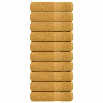 ARDEBO.de - Badetücher 10 Stk. Golden 100x150 cm 360 g/m² 100% Baumwolle