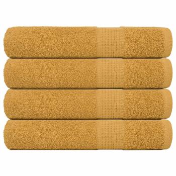 ARDEBO.de - Saunatücher 4 Stk. Golden 80x200 cm 360 g/m² 100% Baumwolle