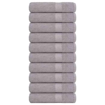 ARDEBO.de - Duschtücher 10 Stk. Grau 70x140 cm 360 g/m² 100% Baumwolle