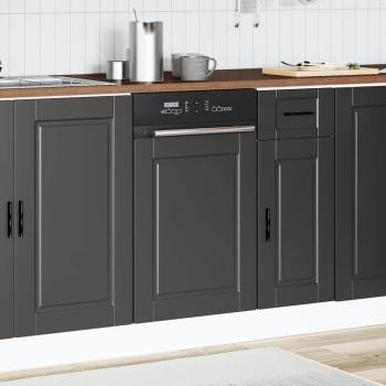 Geschirrspülerblende Porto Schwarz 45x1,5x67 cm Holzwerkstoff