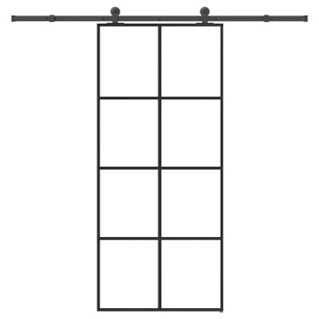 ARDEBO.de - Schiebetür mit Beschlag 90x205 cm ESG-Glas & Aluminium