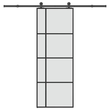 ARDEBO.de - Schiebetür mit Beschlag 76x205 cm ESG-Glas & Aluminium