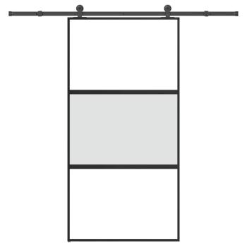 ARDEBO.de - Schiebetür mit Beschlag 102,5x205 cm Hartglas & Aluminium