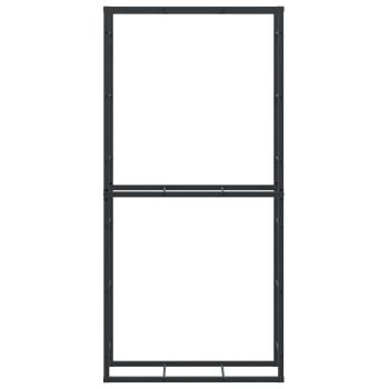 Brennholzregal Schwarz 100x30x209 cm Stahl