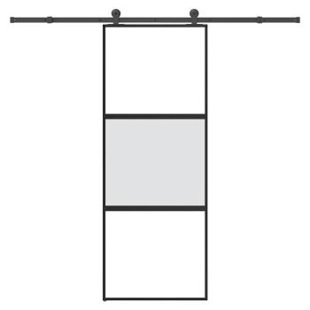 ARDEBO.de - Schiebetür mit Beschlag 76x205 cm Hartglas & Aluminium