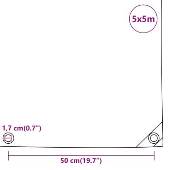 Abdeckplane Schwarz 5x5 m 650 g/m²