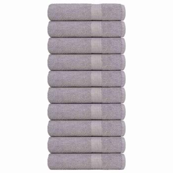 ARDEBO.de - Badetücher 10 Stk. Grau 100x150 cm 360 g/m² 100% Baumwolle