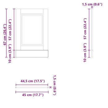 Geschirrspülerblende Porto Weiß 45x1,5x67 cm Holzwerkstoff