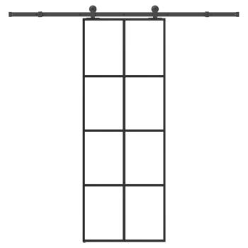 ARDEBO.de - Schiebetür mit Beschlag 76x205 cm ESG-Glas & Aluminium