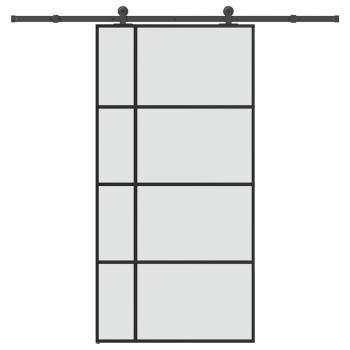 ARDEBO.de - Schiebetür mit Beschlag 102,5x205 cm ESG-Glas & Aluminium