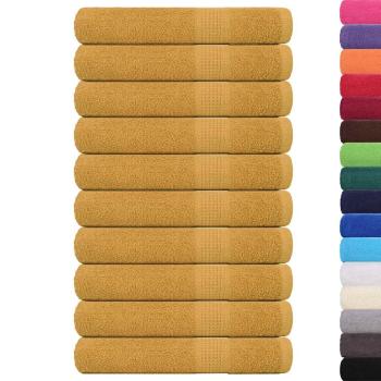 Handtücher 10 Stk. Golden 100x200 cm 360 g/m² 100% Baumwolle
