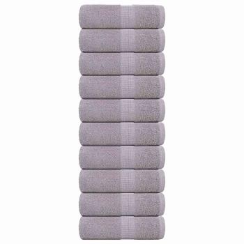 ARDEBO.de - Gästetücher 10 Stk. Grau 30x50 cm 360 g/m² 100% Baumwolle