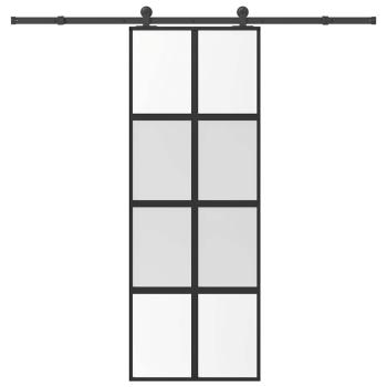 ARDEBO.de - Schiebetür mit Beschlag 76x205 cm Hartglas & Aluminium