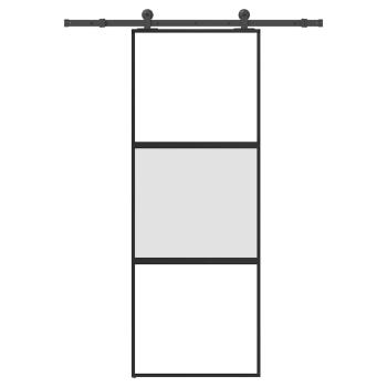 ARDEBO.de - Schiebetür mit Beschlag 76x205 cm Hartglas & Aluminium