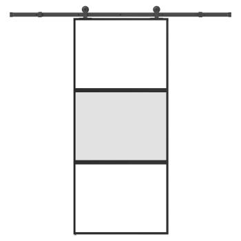 ARDEBO.de - Schiebetür mit Beschlag 90x205 cm Hartglas & Aluminium