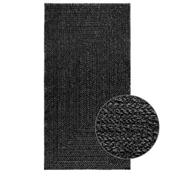 ARDEBO.de - Teppich ZIZUR Anthrazit 80x150 cm Jute-Optik Indoor und Outdoor