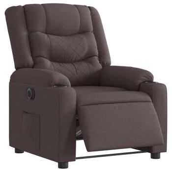 ARDEBO.de - Relaxsessel Elektrisch Dunkelbraun Stoff