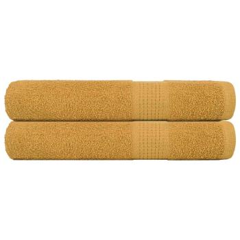 ARDEBO.de - Handtücher 2 Stk. Golden 100x200 cm 360 g/m² 100% Baumwolle
