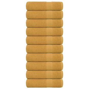 ARDEBO.de - Duschtücher 10 Stk. Golden 70x140 cm 360 g/m² 100% Baumwolle