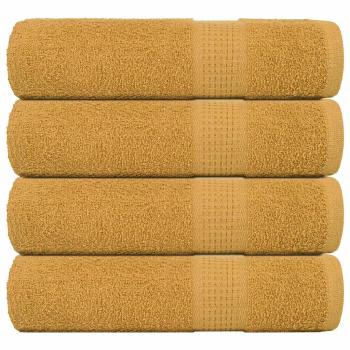ARDEBO.de - Badetücher 4 Stk. Golden 100x150 cm 360 g/m² 100% Baumwolle