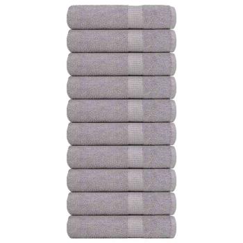 ARDEBO.de - Handtücher 10 Stk. Grau 50x100 cm 360 g/m² 100% Baumwolle