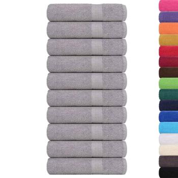 Handtücher 10 Stk. Grau 50x100 cm 360 g/m² 100% Baumwolle