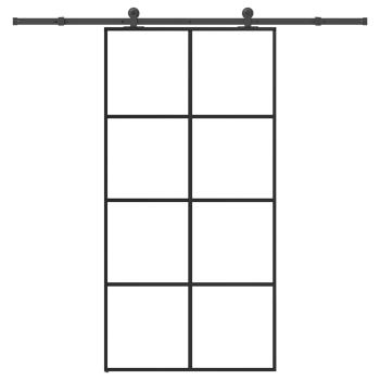 ARDEBO.de - Schiebetür mit Beschlag 102,5x205 cm ESG-Glas & Aluminium