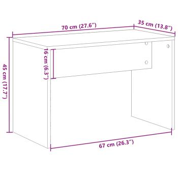 Schminkhocker Altholz-Optik 70x35x45 cm Holzwerkstoff