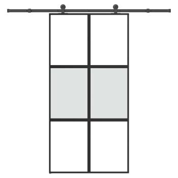 ARDEBO.de - Schiebetür mit Beschlag 102,5x205 cm Hartglas & Aluminium