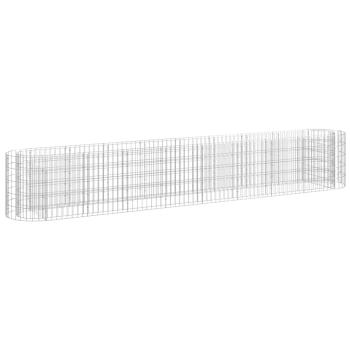 Gabionen-Hochbeet Verzinktes Eisen 330x50x50 cm