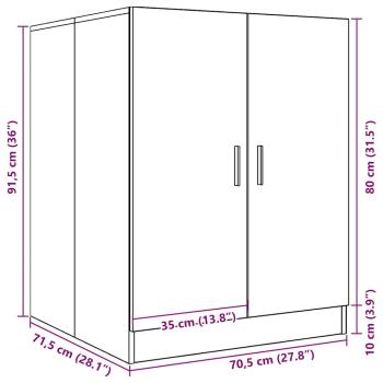 Waschmaschinenschrank Artisan-Eiche 70,5x71,5x91,5 cm