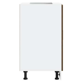 Küchenunterschrank Porto Braun Eichen-Optik Holzwerkstoff