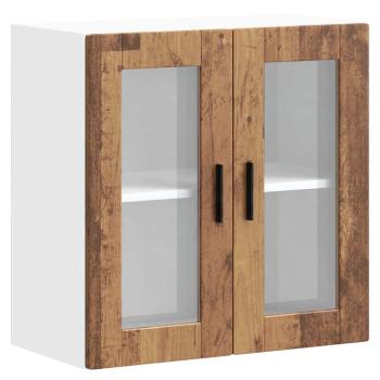 ARDEBO.de - Küchen-Hängeschrank mit Glastür Porto Altholz-Optik