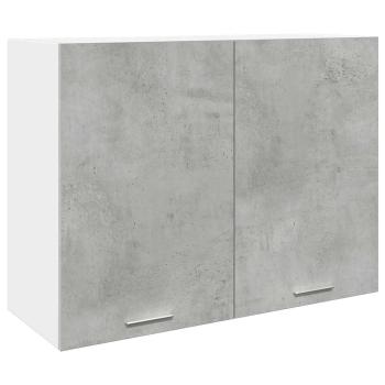 7-tlg. Badmöbel-Set Betongrau Holzwerkstoff